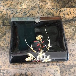 Black patent leather wallet